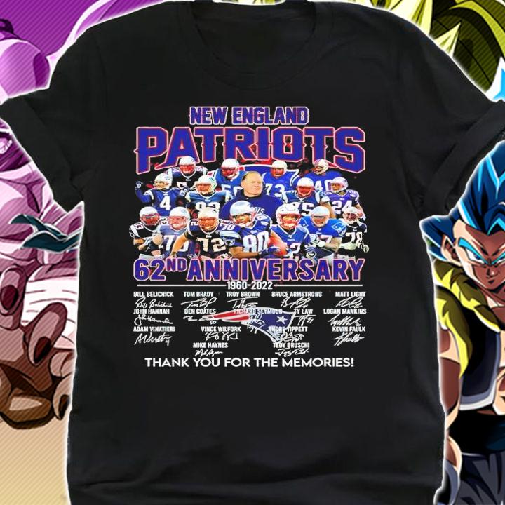 New England Patriots 62nd Anniversary Signatures Thank You For The Memories Shirt shirt