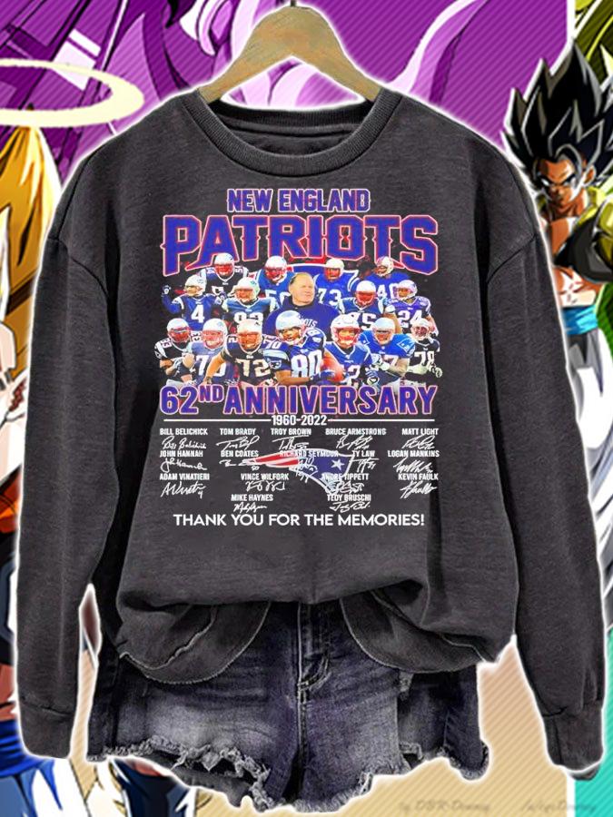 New England Patriots 62nd Anniversary Signatures Thank You For The Memories Shirt sweatshirt