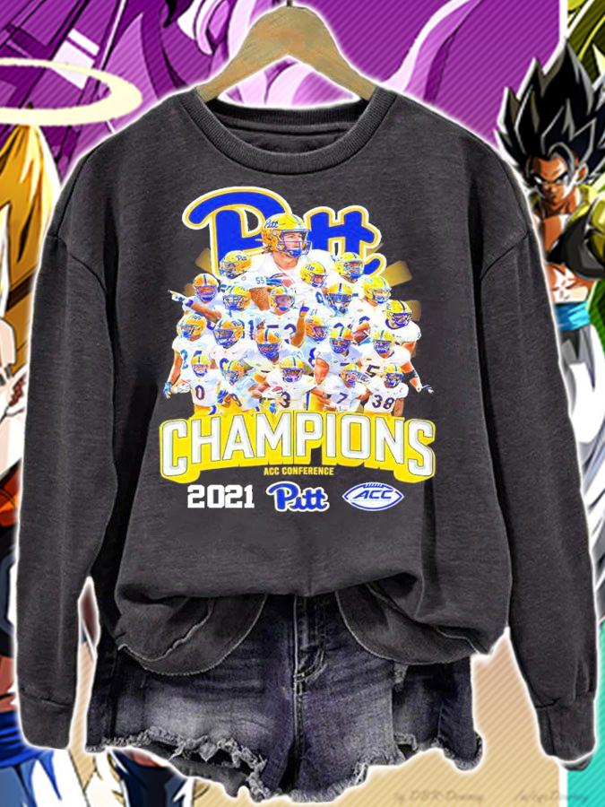 Pitt Panthers Champions ACC Conference 2021 football team shirt sweatshirt