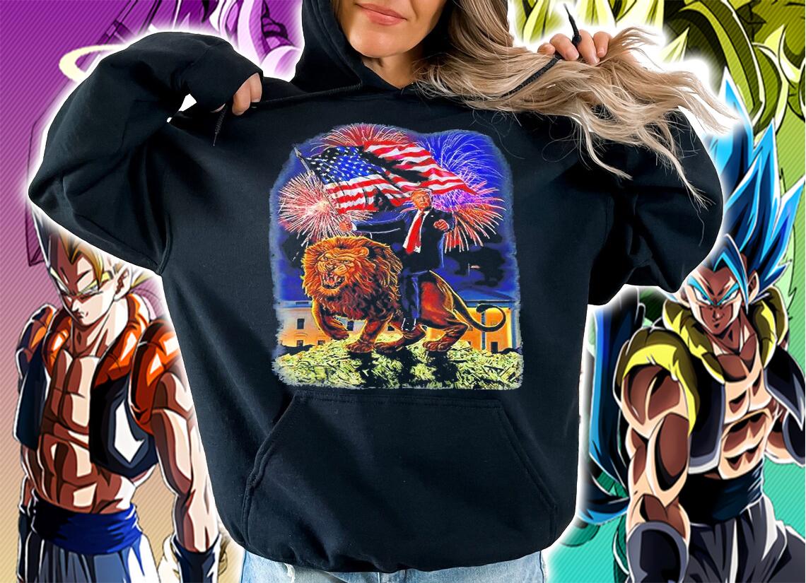 Republican President Donald Trump Riding War Lion T-Shirt hoodie