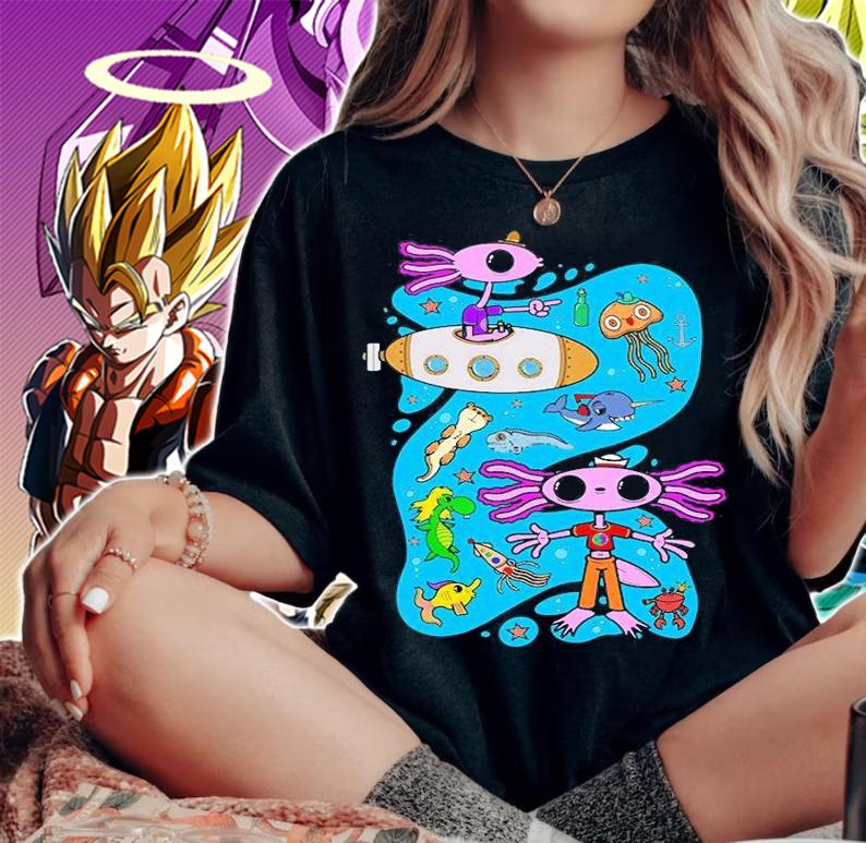 Splash Splash Axolotl Bath T-Shirt woman shirt