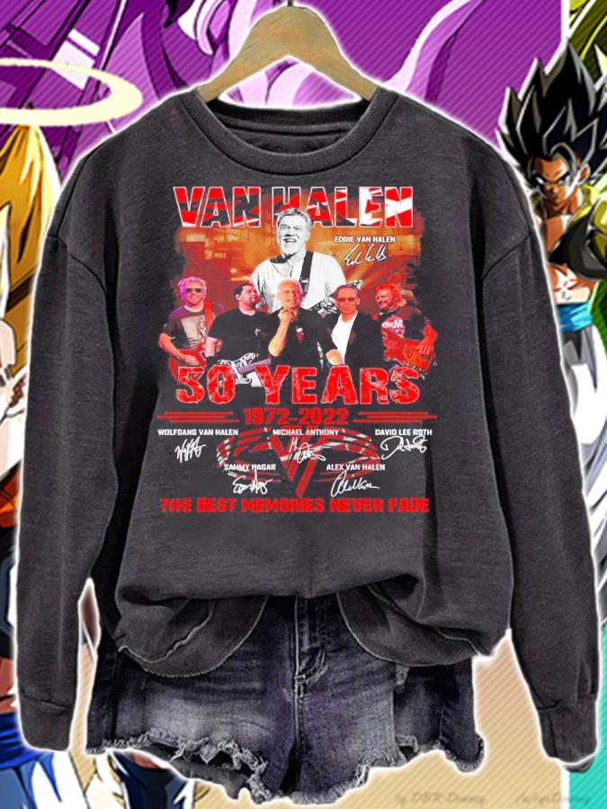 Van Halen 50 Years 1972-2022 Signatures The Best Memories Never Fade Shirt