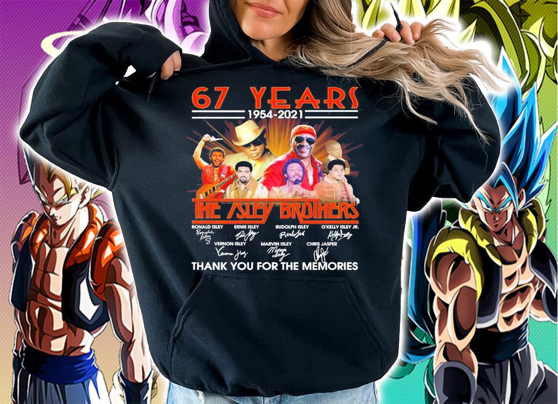 76 years 1954-2021 The Isley Brothers signature shirt hoodie