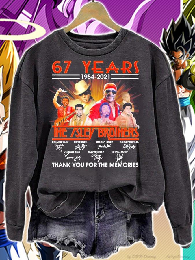 76 years 1954-2021 The Isley Brothers signature shirt sweatshirt