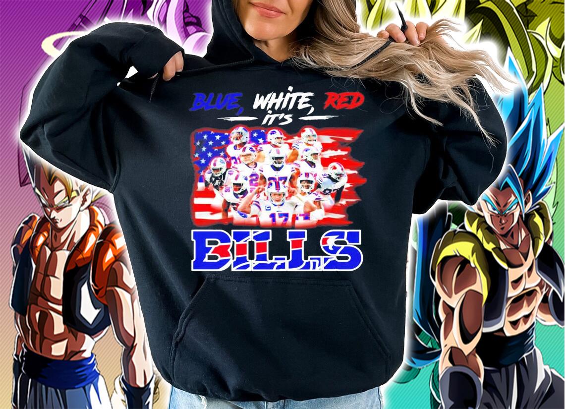 Blue white Red it's Bills all team America flag shirt hoodie