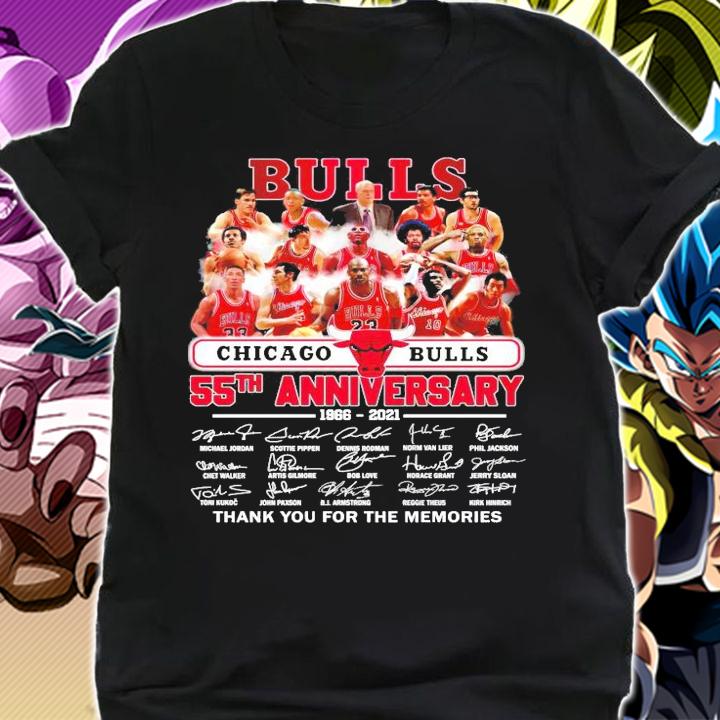 Chicago Bulls 55th anniversary 1966-2021 signature shirt shirt