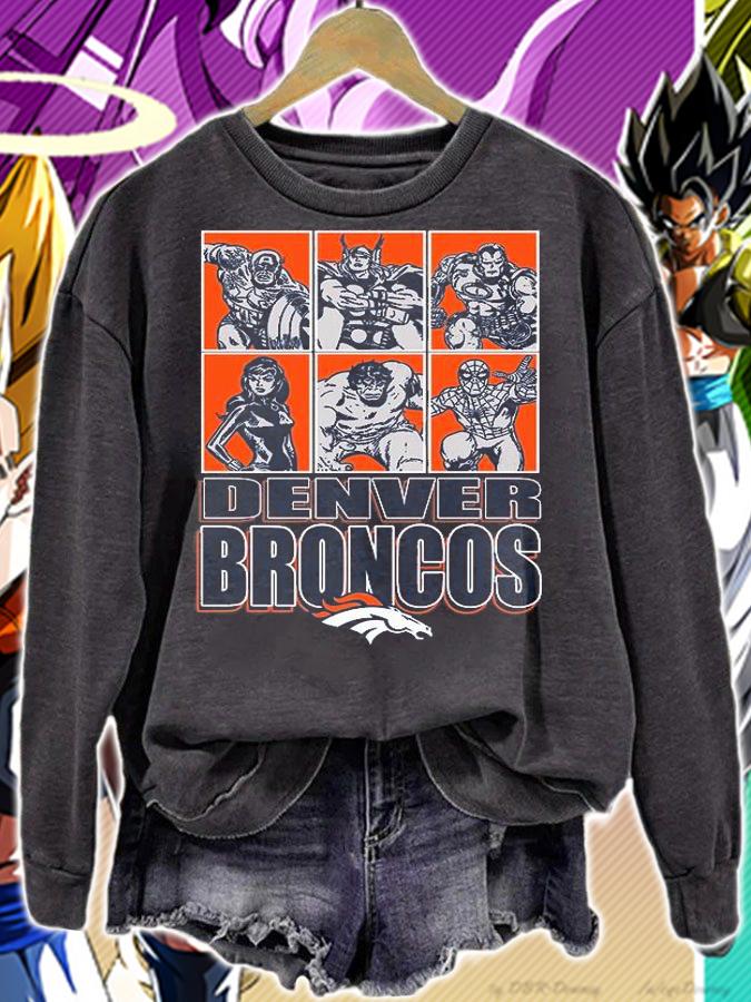 Denver Broncos Disney Marvel Avengers Line-Up shirt sweatshirt