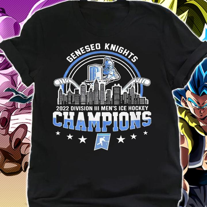 Geneseo Knights 2022 NCAA Division III Men's Ice Hockey Champions T-Shirt shirt
