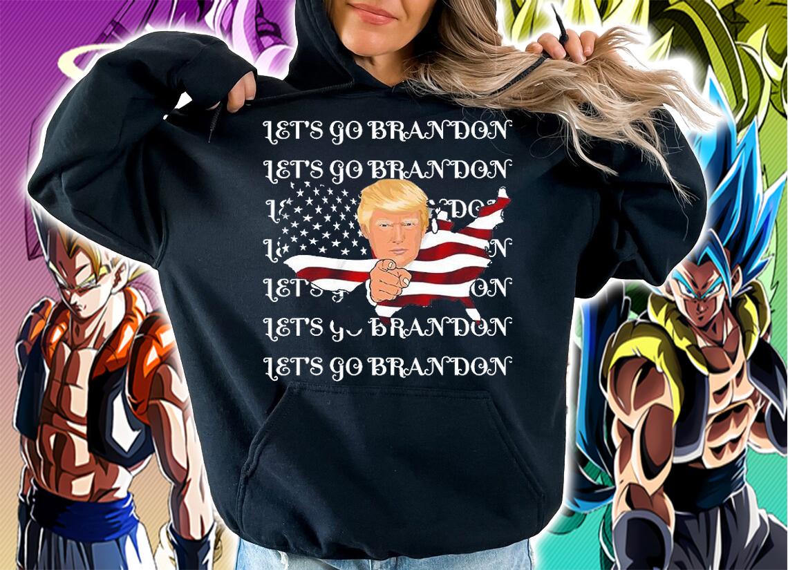 Let's Go Brandon Sarcastic Trump With US Flag Vintage Custom T-Shirt hoodie