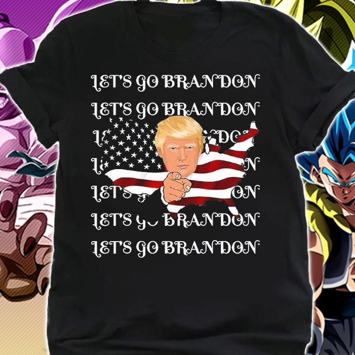 Let's Go Brandon Sarcastic Trump With US Flag Vintage Custom T-Shirt shirt