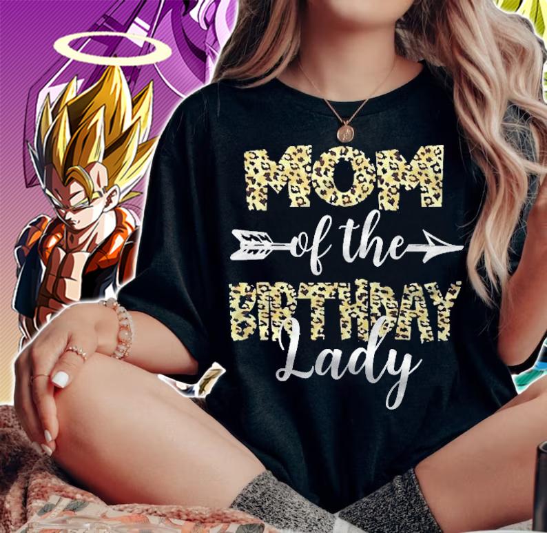 Mom Of The Birthday Lady Girl Leopard Print Party Shirt woman shirt
