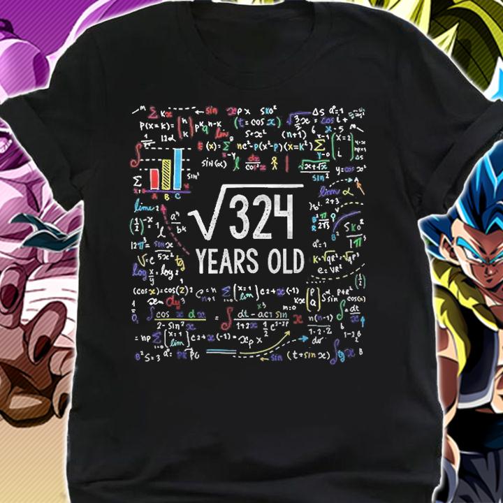 Square Root Of 324 18Th Birthday 18 Years Old Gifts Math Bday Shirt shirt