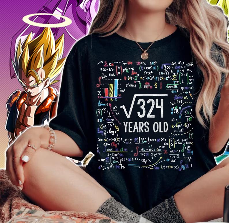 Square Root Of 324 18Th Birthday 18 Years Old Gifts Math Bday Shirt woman shirt