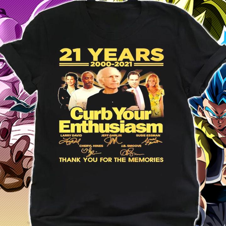 21 years 2000-2021 Curb Your Enthusiasm signatures shirt shirt