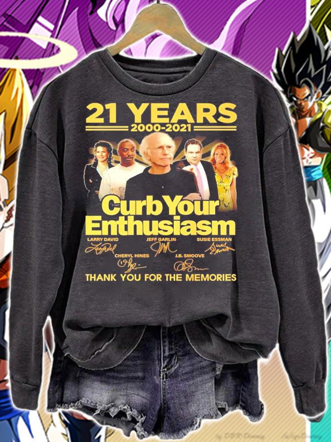 21 years 2000-2021 Curb Your Enthusiasm signatures shirt sweatshirt
