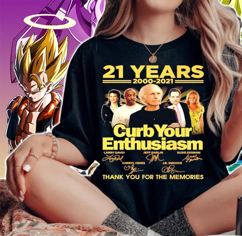21 years 2000-2021 Curb Your Enthusiasm signatures shirt woman shirt