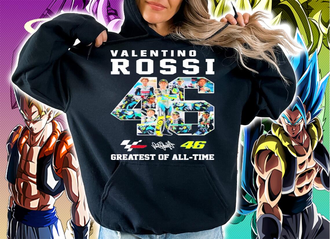 46 Valentino Rossi Greatest of all time signature t-shirt hoodie