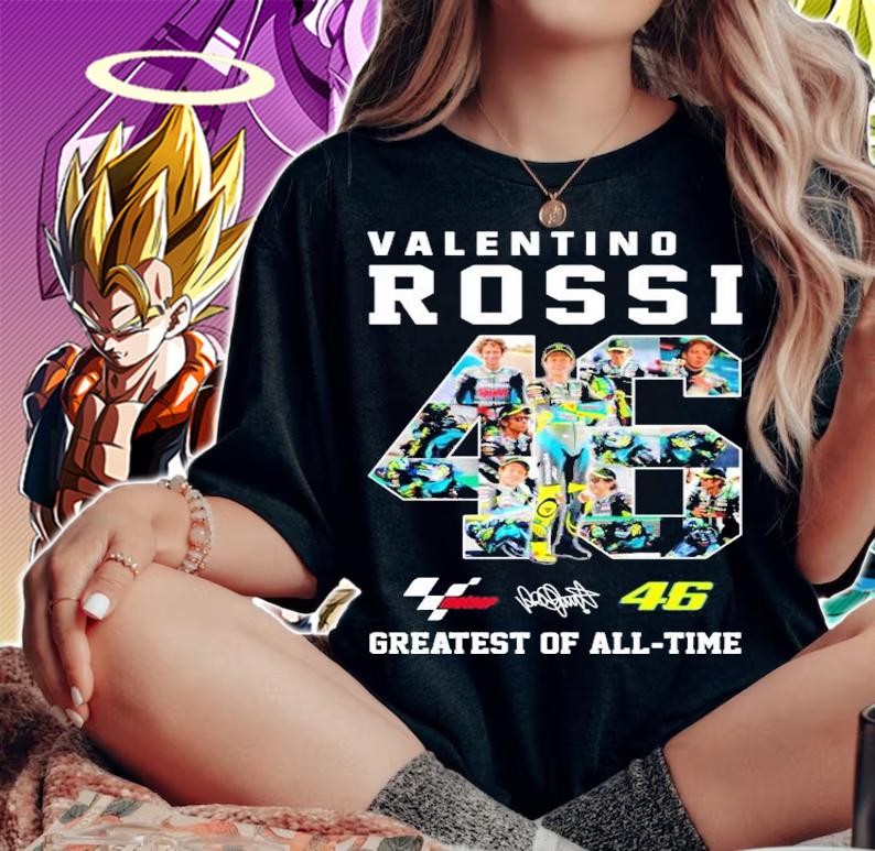 46 Valentino Rossi Greatest of all time signature t-shirt woman shirt