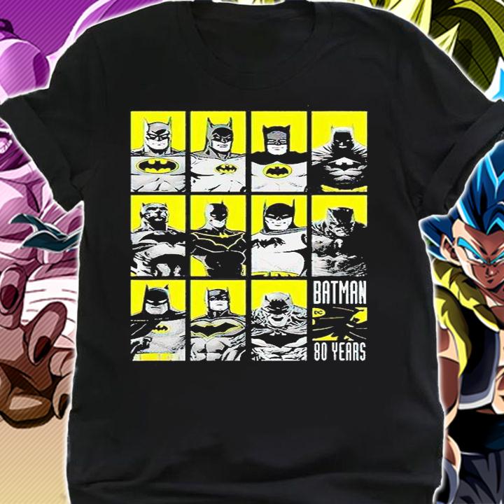 Batman 80 years comic poster T-shirt shirt