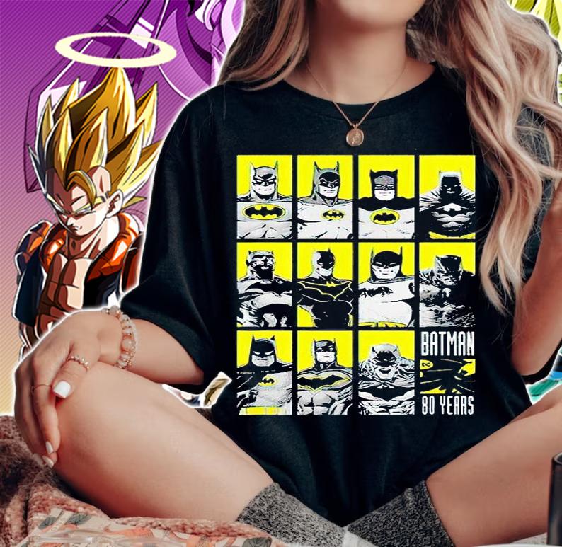 Batman 80 years comic poster T-shirt woman shirt