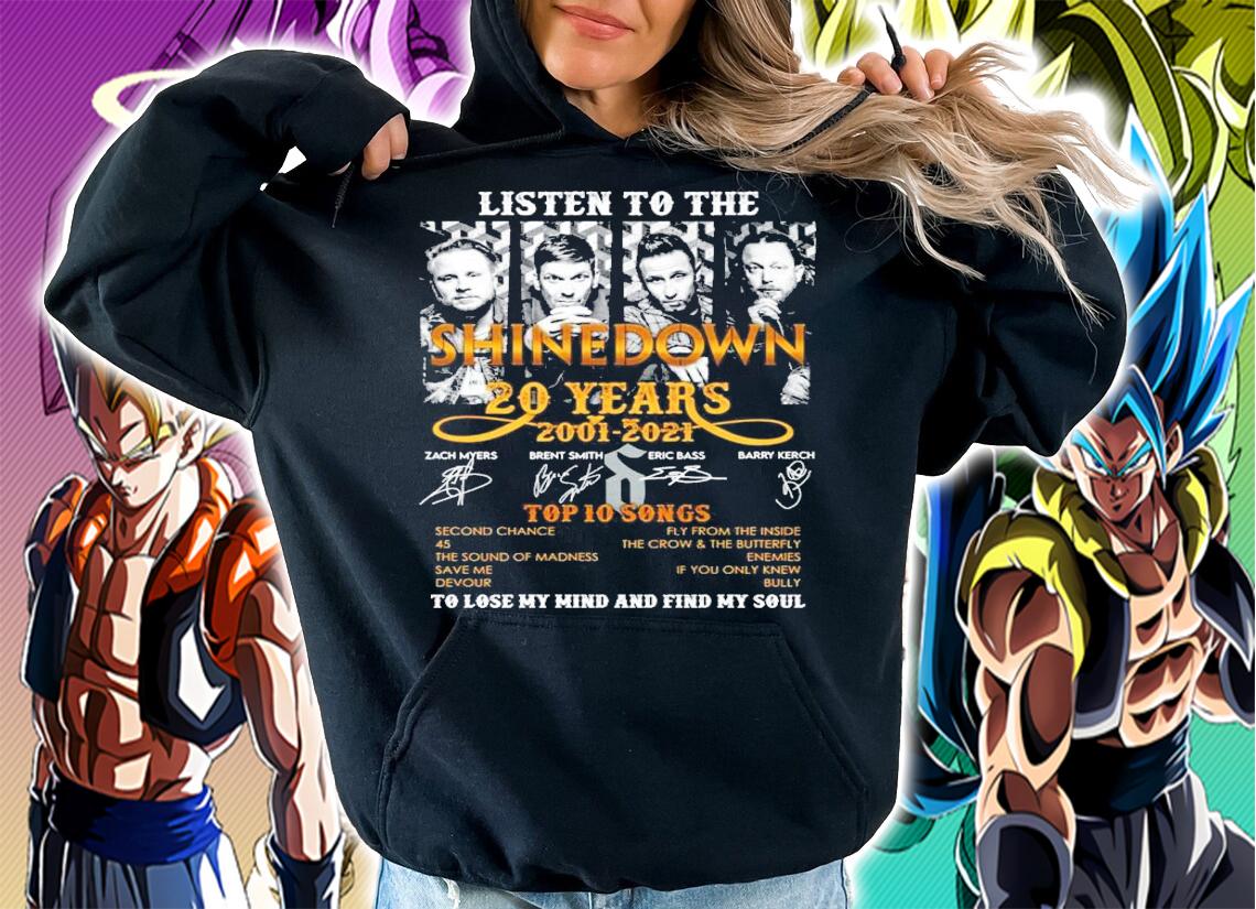 Listen To The Shinedown 20 Years 2001-2021 Signatures To Lose My Mind And Find My Soul Shirt hoodie