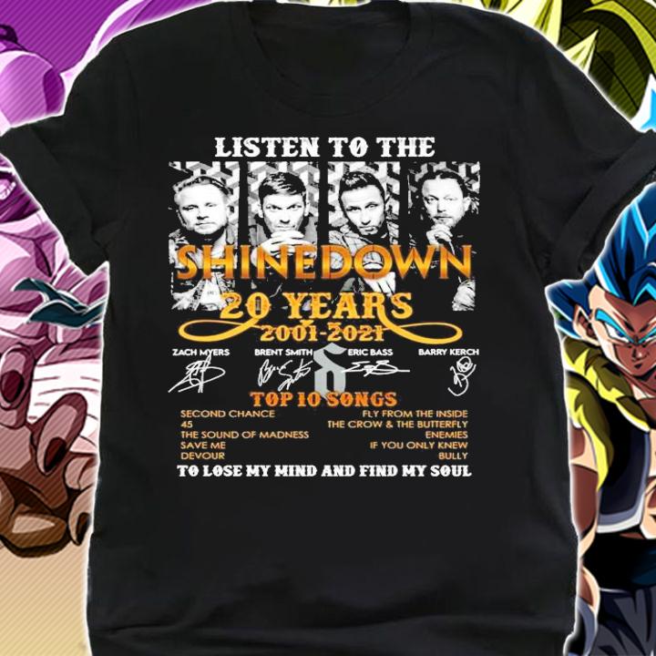 Listen To The Shinedown 20 Years 2001-2021 Signatures To Lose My Mind And Find My Soul Shirt shirt