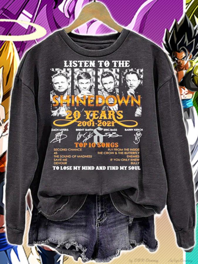 Listen To The Shinedown 20 Years 2001-2021 Signatures To Lose My Mind And Find My Soul Shirt sweatshirt