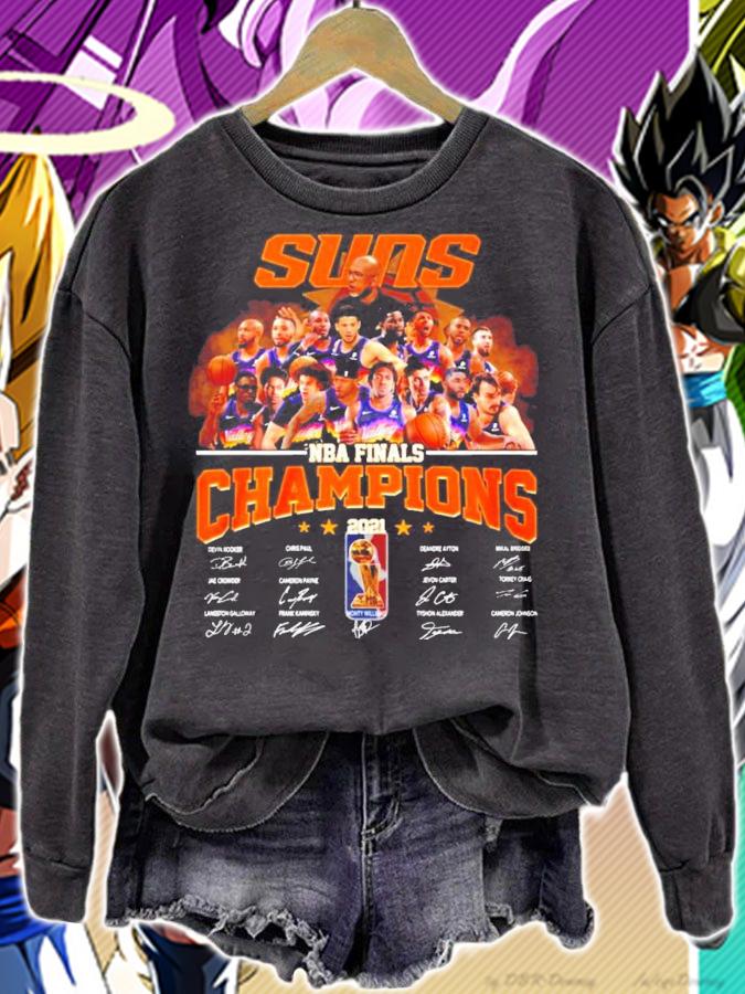 Suns NBA Finals Champions 2021 signatures win shirt