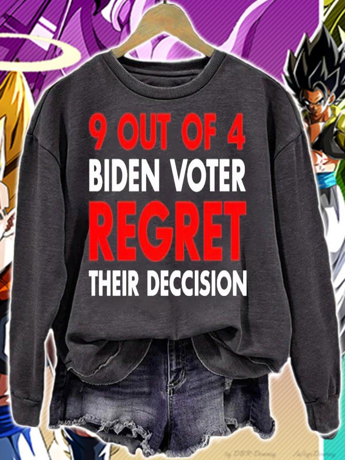 9 Out Of 4 Biden Voters Regret Their Decision Shirt