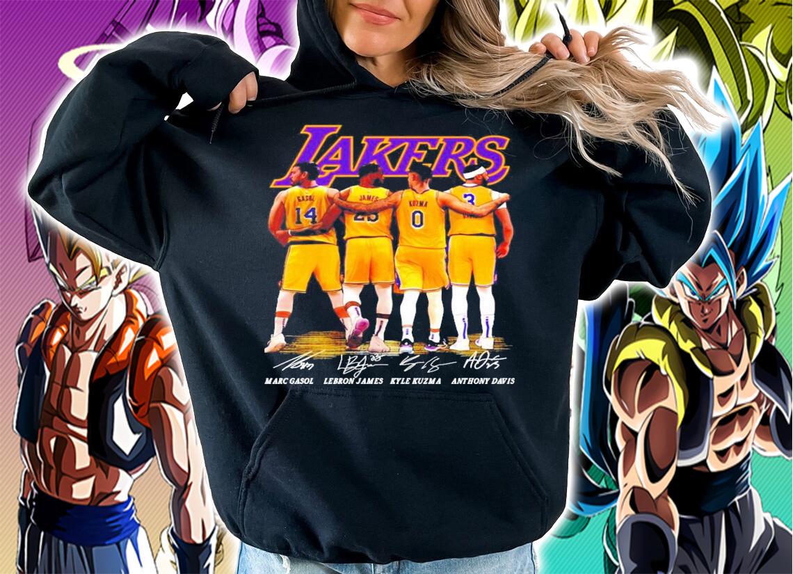 Lakers Marc Gasol Lebron James Kyle Kuzma and Anthony Davis signature shirt