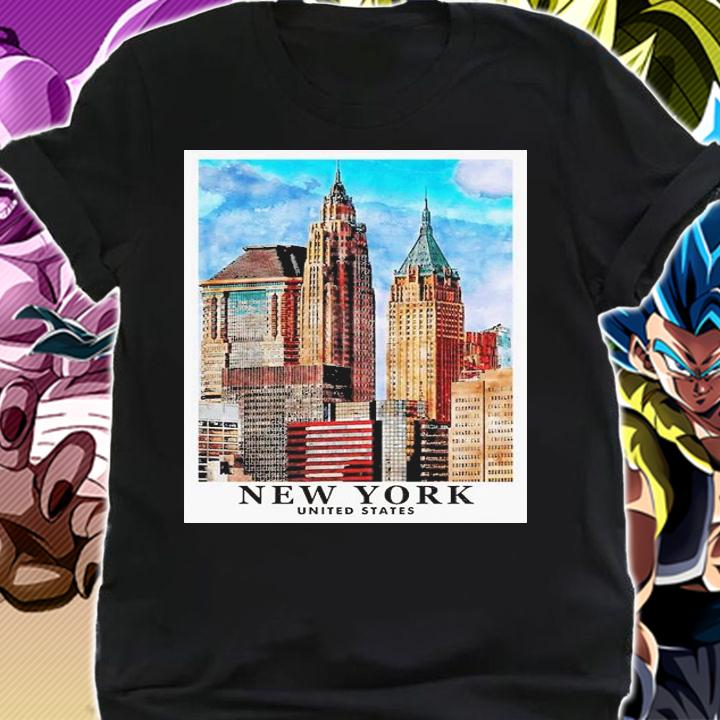 New York USA Travel Art Painting shirt shirt