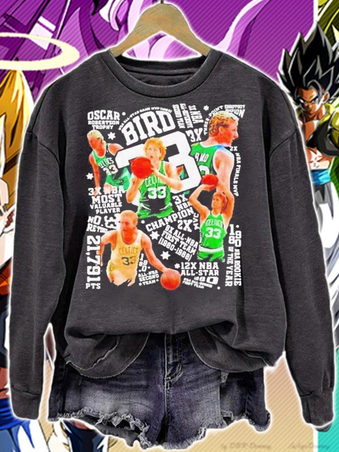 Oscar robertson trophy larry bird 33 boston celtics shirt