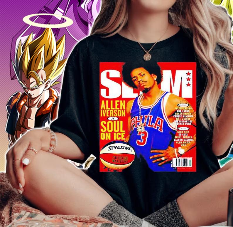 Slam Magazine Allen Iverson Soul on Ice T-shirt woman shirt