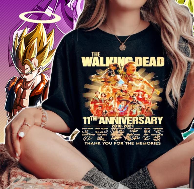 The Walking Dead 11th anniversary 2010-2021 signatures shirt