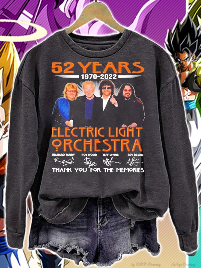 52 years 1970-2022 Electric Light Orchestra Signatures Thank You For The Memories Shirt