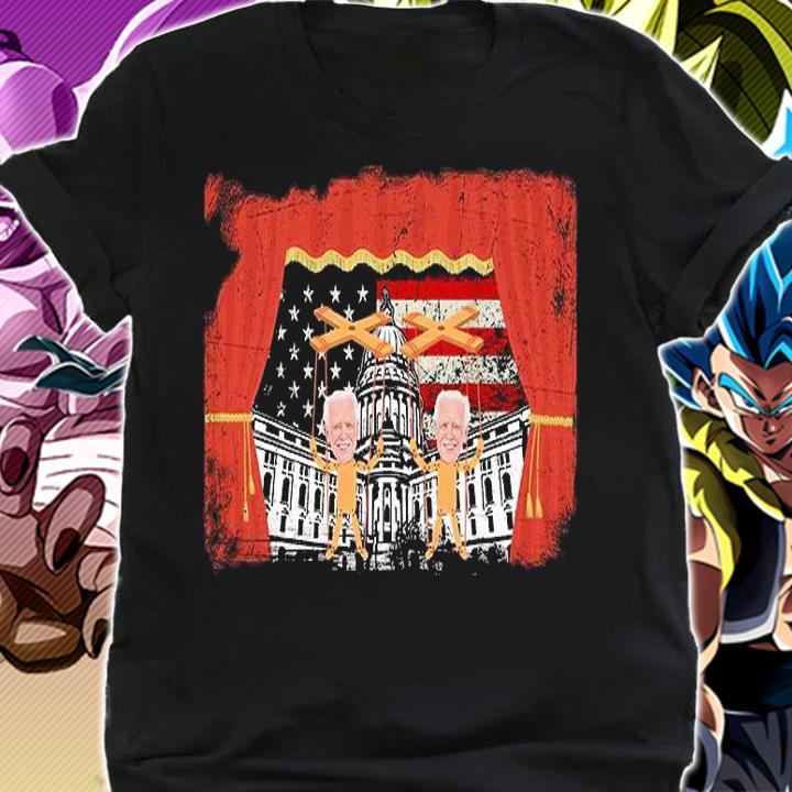 Biden Clown On Stage The White House USA Flag Retro T-shirt shirt