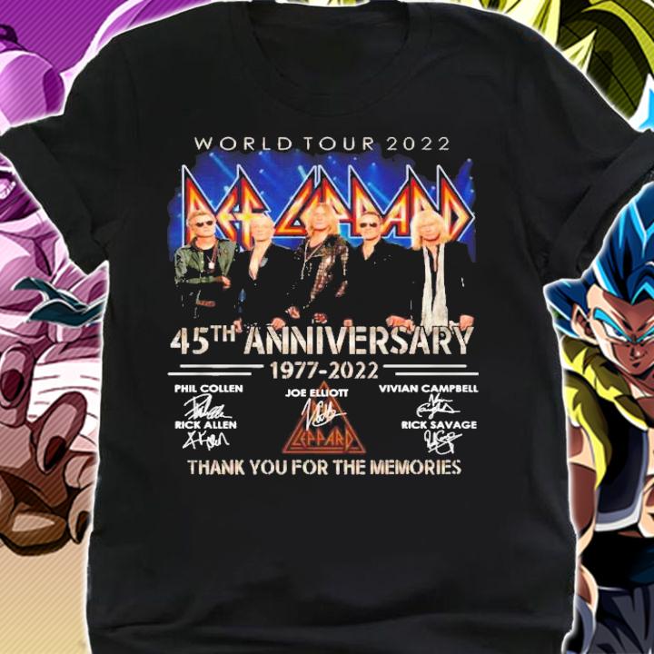 Def Leppard 45th anniversary 1977-2022 signatures shirt