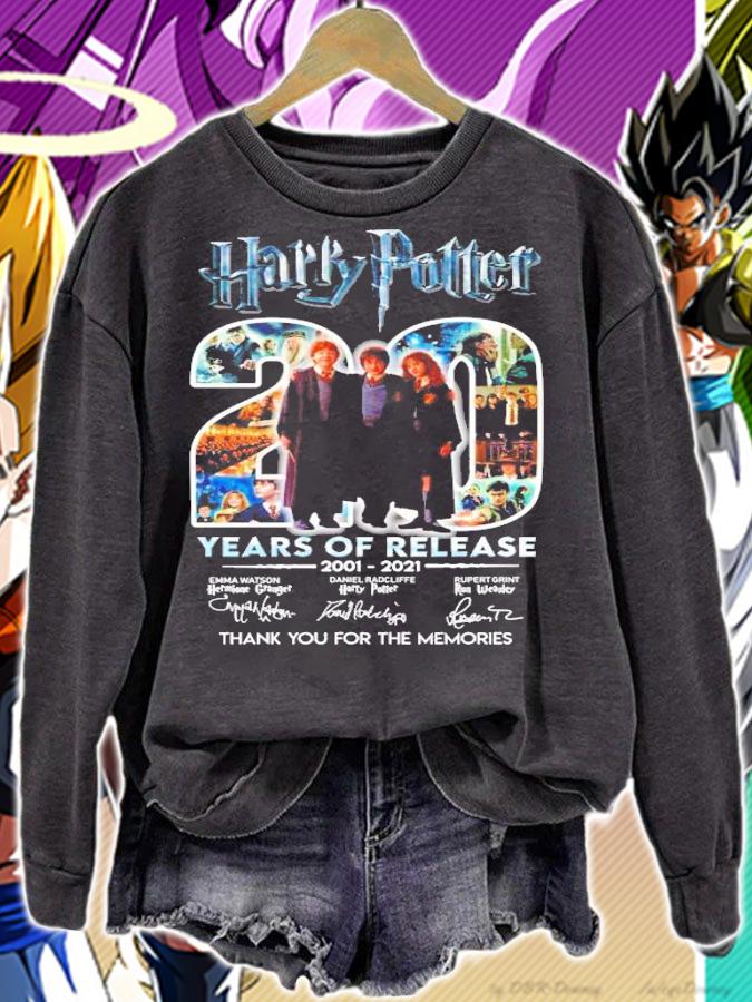 Harry Potter 20 years of release thank you for the memories t-shirt sweatshirt