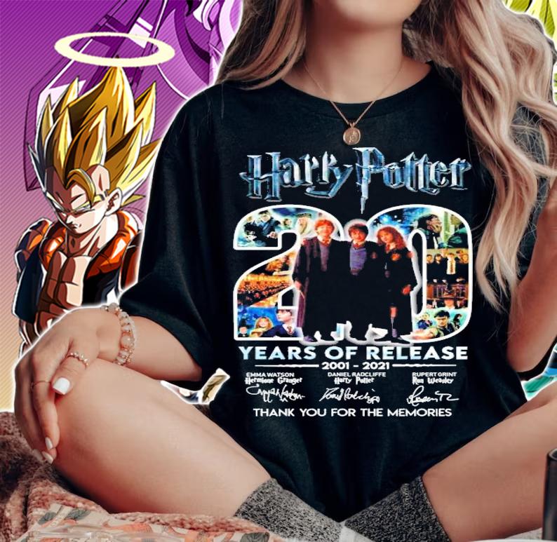 Harry Potter 20 years of release thank you for the memories t-shirt woman shirt