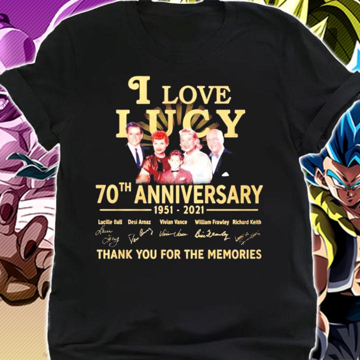 I love Lucy 70th anniversary 1951-2021 thank you for the memories t-shirt shirt