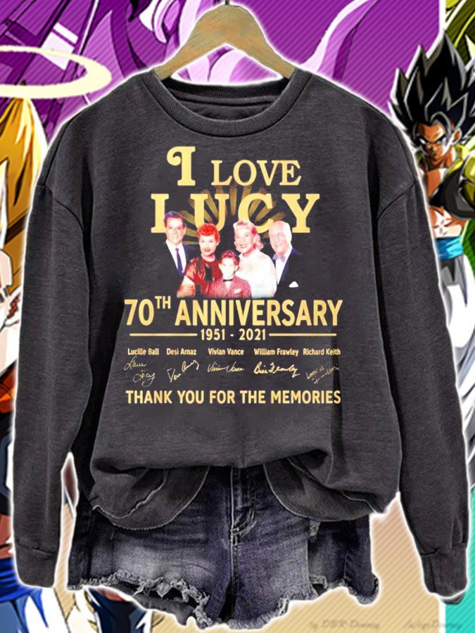 I love Lucy 70th anniversary 1951-2021 thank you for the memories t-shirt sweatshirt