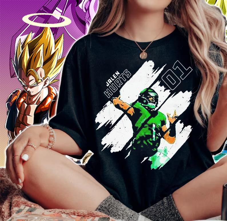 Philadelphia Eagles Jalen Hurts Stripes T-shirt woman shirt