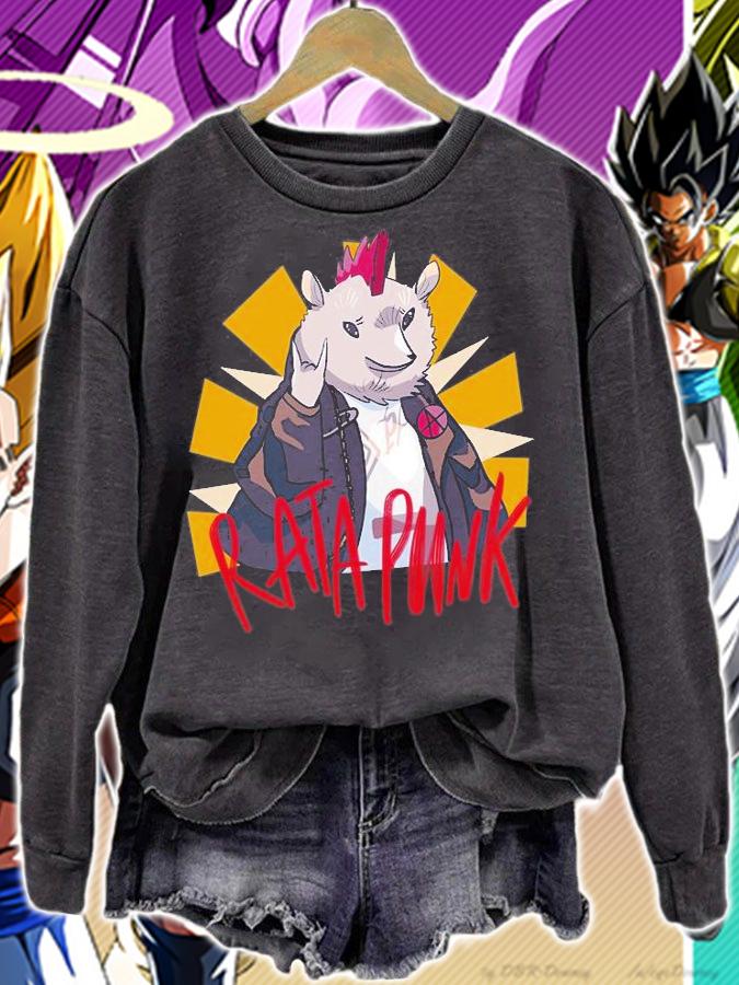 Rata Punk Hiphop drawing T-shirt sweatshirt