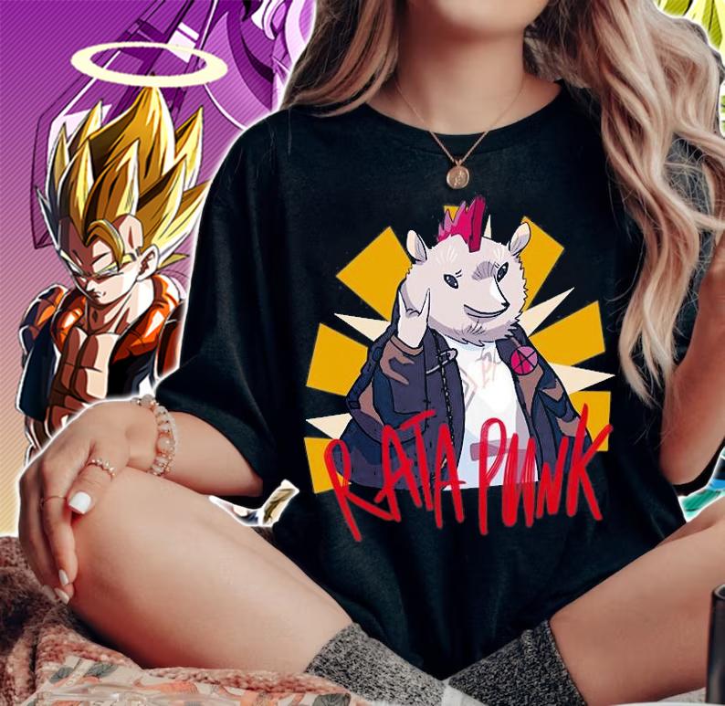Rata Punk Hiphop drawing T-shirt woman shirt