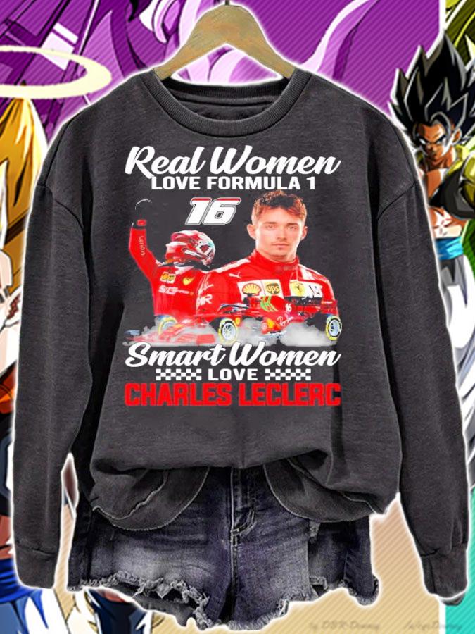 Real women love formula 1 Smart women love Charles Leclerc shirt sweatshirt