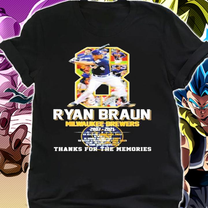 Ryan Braun Milwaukee Brewers 2007-2021 t-shirt shirt