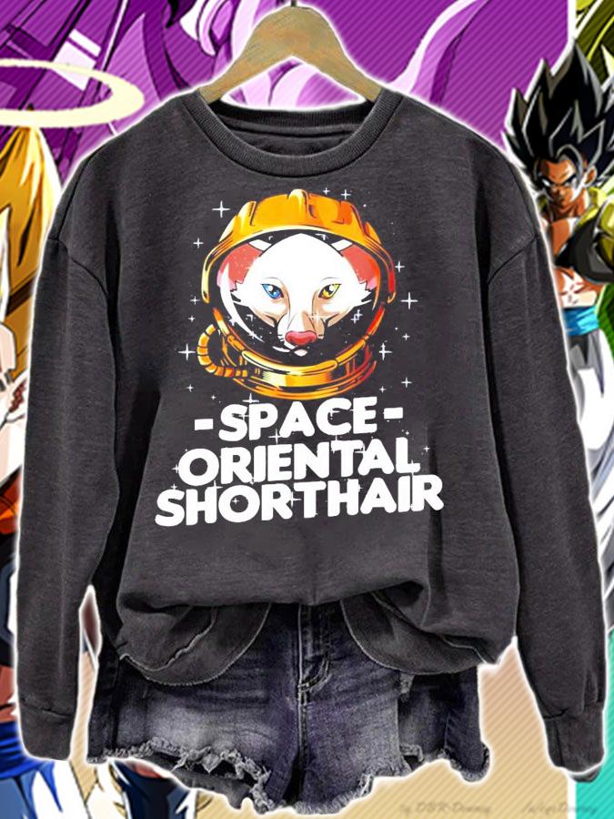Space oriental shorthair shirt sweatshirt