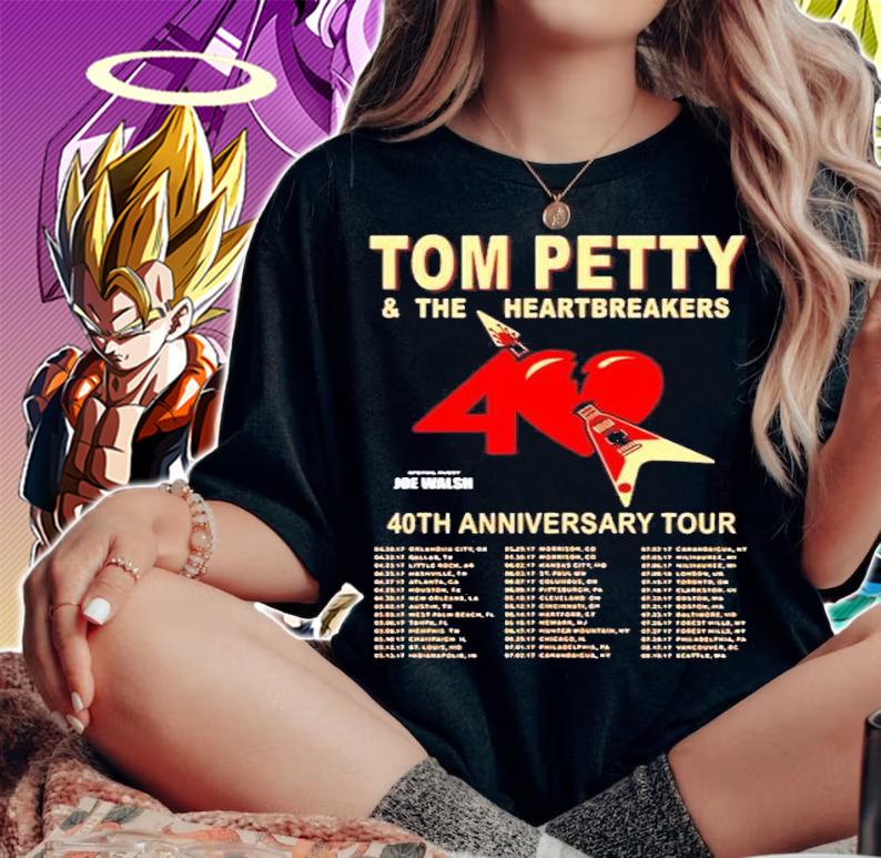 Tom petty and the heartbreakers 40th anniversary tour shirt woman shirt