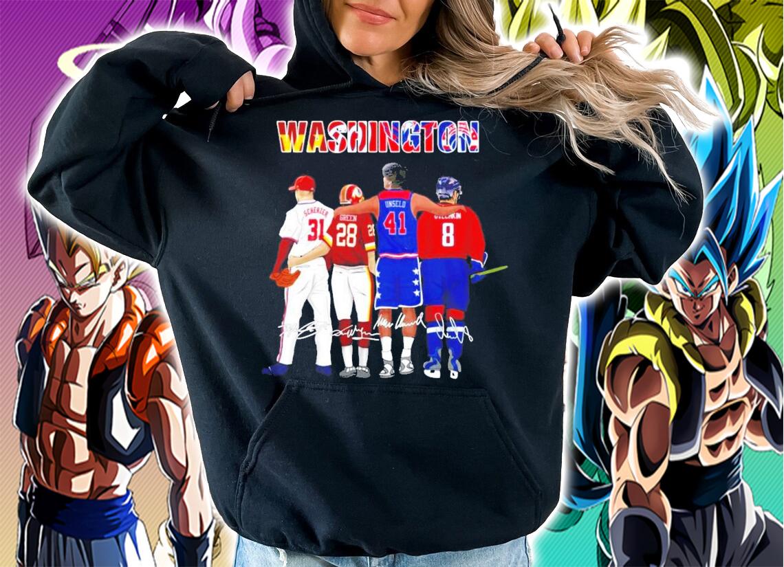 Washington Max Scherzer Darrell Green Wes Unseld Alexander Ovechkin signatures shirt hoodie