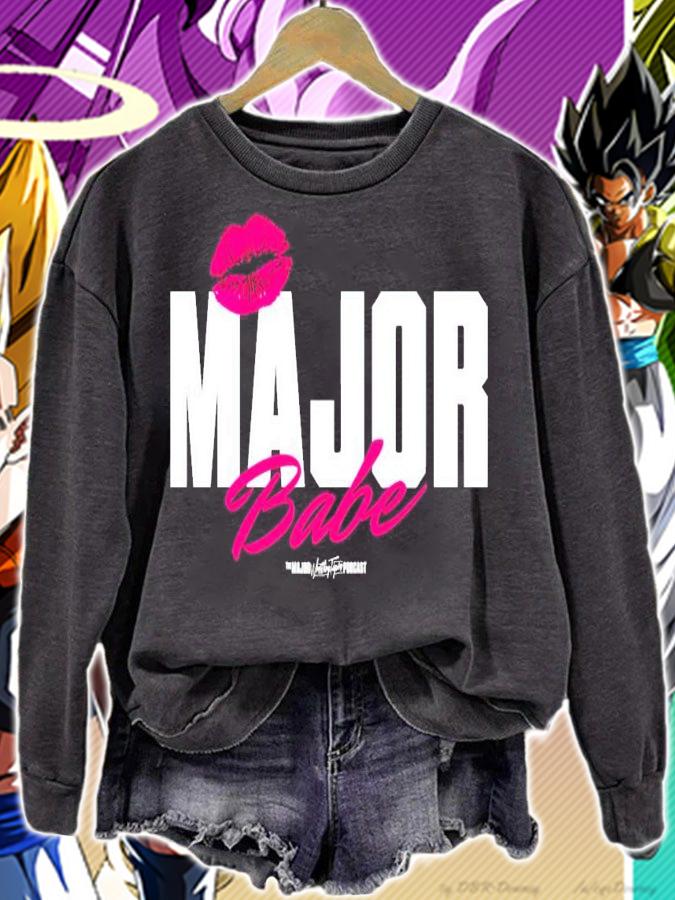 Major Babe lip shirt sweatshirt